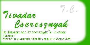 tivadar cseresznyak business card